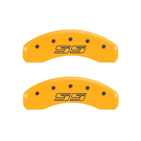 MGP 4 Caliper Covers Engraved Front & Rear Avalanche SS Yellow Finish Black Char 2000 Chevy Tahoe