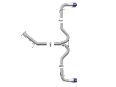 aFe 49-37002-1L Takeda 3-2.5in 304SS Axle-Back Exh Sys w/Blue Flame Tip 2018 Hyundai Elantra GT Sport I4-1.6L(t)