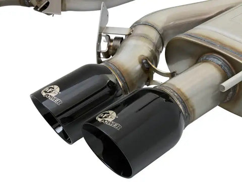 aFe 49-34078-B MACHForce XP 3in 304SS Cat Back Exhaust s/ Black Tips 16-17 Cadillac ATS-V V6-3.6L (tt)