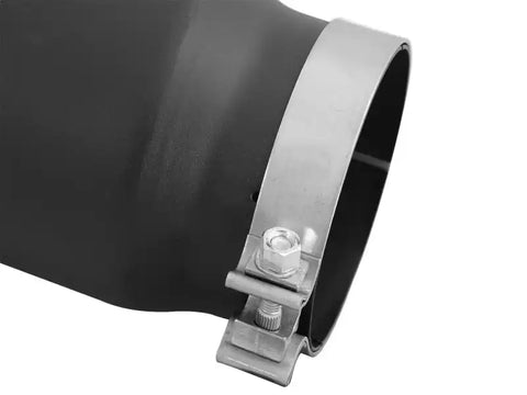 aFe 49T50601-B12 Diesel Exhaust Tip Bolt On Black 5in Inlet x 6in Outlet 12in Long