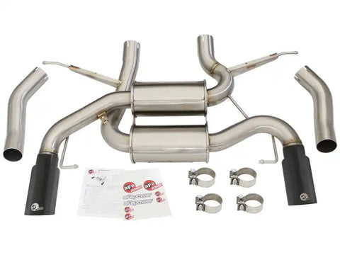 aFe 49-36327-B MACHForce XP 2.5in Axle Back Stainless Exhaust w/ Black Tips 07-13 BMW 335i 3.0L L6 (E90/92) N55