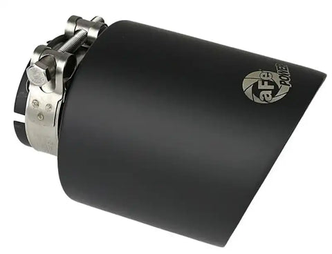 aFe 49T25454-B072 Takeda 304 SS Clamp-On Exhaust Tip 2.5in. Inlet / 4.5in. Outlet 7in. L - Black