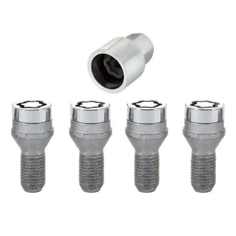 McGard Wheel Lock Bolt Set - 4pk. (Cone Seat) M12X1.25 / 17mm Hex 22.0mm Shank Length Chrome