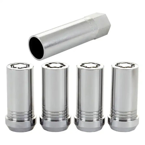 McGard Wheel Lock Nut Set - 4pk. (Tuner / Cone Seat) M14X1.5 1in. Hex 1.935in. Length Chrome