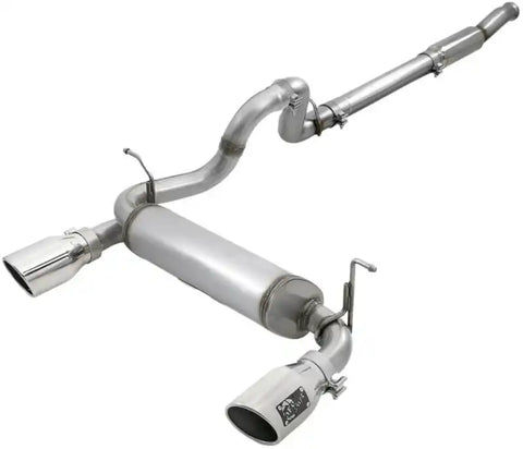 aFe 49-48096-P Rebel Series 409 Stainless Steel Cat-Back Exhaust 18-21 Jeep Wrangler JL 2.0L (t) - Polished Tip