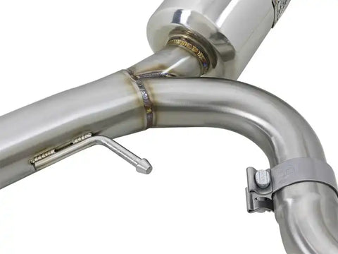aFe 49-36701-B Takeda 3in. to 2.5in. 304 SS C/B Exhaust 08-15 Mitsubishi Lancer EVO I4-2.0L (t) - Black Tips