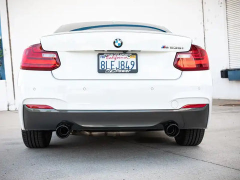 aFe 49-36348-B MACHForce XP 3in to 2.5in 304 SS Axle-Back Exhaust w/ Black Tips 14-16 BMW M235i