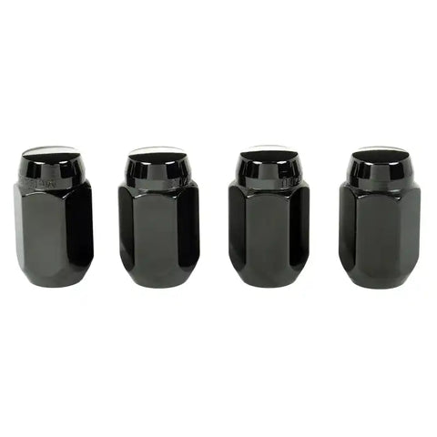McGard Hex Lug Nut (Cone Seat) M12X1.5 / 13/16 1.5in. Length (4-pack) - Black