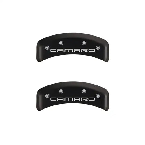 MGP 4 Caliper Covers Engraved Front & Rear Gen 4/Camaro Red finish silver ch