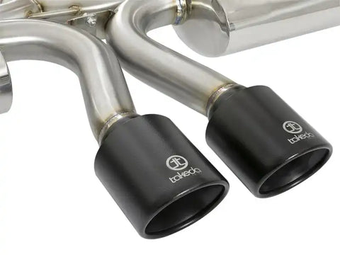 aFe 49-36618-B Takeda 3in 304 SS Cat-Back Exhaust w/ Dual Center Black Tips 17+ Honda Civic Si (2dr) I4 1.5L