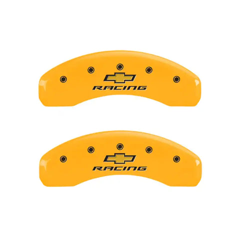 MGP 4 Caliper Covers Engraved Front & Rear Gen 5/Camaro Black finish silver ch