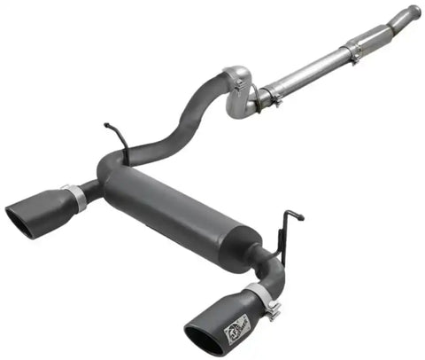 aFe 49-48096-B Rebel Series 409 Stainless Steel Cat-Back Exhaust 18-21 Jeep Wrangler JL 2.0L (t) - Black Tip