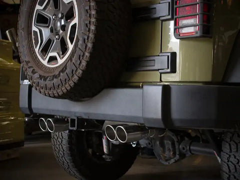 aFe 49-38086-P Vulcan Series 2.5in 304 SS Axle-Back Exhaust Polished 07-18 Jeep Wrangler (JK) V6-3.6/3.8L