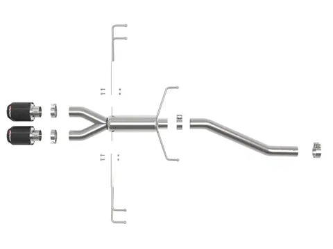 aFe 49-36626-C Takeda 2.5in 304SS Axle-Back Exhaust System 17-19 Honda Civic Type R L4-2.0L (t)