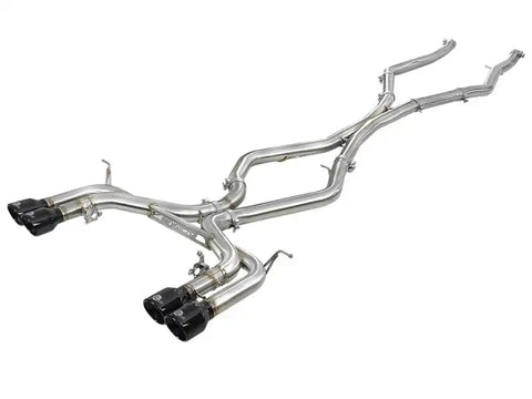 aFe 49-36342-B MACH Force-Xp 3.5in. 304 SS C/B Exhaust w/o Muffler 15-18 BMW X5 M V8-4.4L (tt) - Black Tip