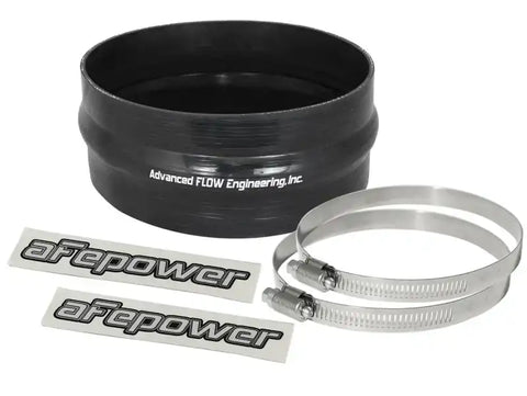 aFe 59-00053 Magnum FORCE CAI Univ. Silicone Coupling Kit (6-1/4in. ID / 2-3/4in. L) Straight w/Hump - Black
