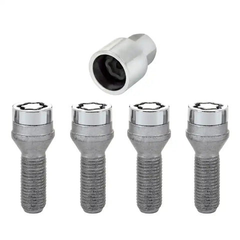 McGard Wheel Lock Bolt Set - 4pk. (Cone Seat) M14X1.5 / 17mm Hex 29.0mm Shank Length Chrome