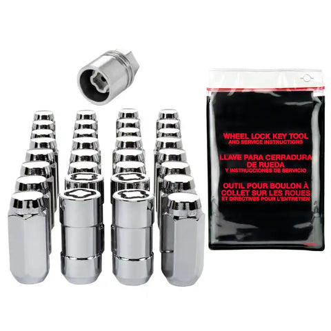 McGard 8 Lug Hex Install Kit w/Locks (Cone Seat Nut) 9/16-18 / 13/16 1.75in. Length - Chrome