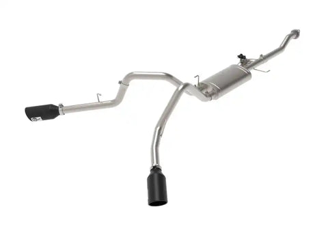 aFe 49-33123-B Gemini XV 3in 304 SS Cat-Back Exhaust 15-20 Ford F-150 V6 2.7L/3.5 w/ Black Tips