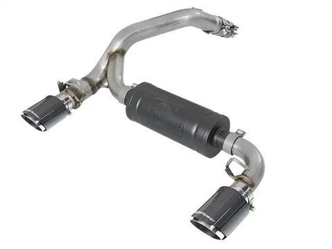 aFe 49-33104-C Takeda 3in 304 SS Axle-Back Exhaust System w/ Carbon Fiber Tips 16-18 Ford Focus RS I4-2.3L (t)