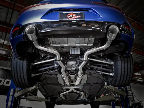 aFe 49-36134NM-P POWER Takeda 2.5in 304 SS CB Exhaust w/ Polished Tips 17-19 Infiniti Q60 V6-3.0L (tt)