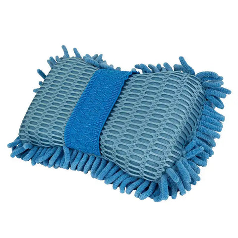 Chemical Guys Ultimate Two Sided Chenille Microfiber Wash Sponge - Blue - Case of 12