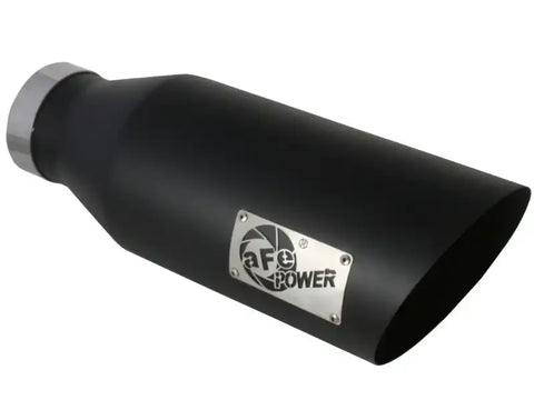 aFe 49-92023-B MACHForce XP Exhausts Tips SS-304 EXH Tip 4In x 7Out 18L Bolt-On (blk)