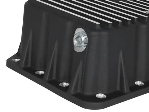 aFe 46-70322 Pro Series Engine Oil Pan Black w/Machined Fins 11-16 Ford Powerstroke V8-6.7L (td)
