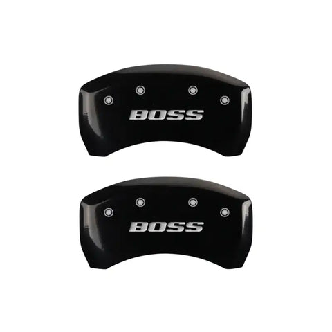 MGP 4 Caliper Covers Engraved Front & Rear MGP Black finish silver ch