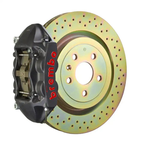 Brembo 66-89 911S/SC/Carrera Front GTS BBK 4 Piston Cast 323x28 1pc Rotor Drilled-Black HA