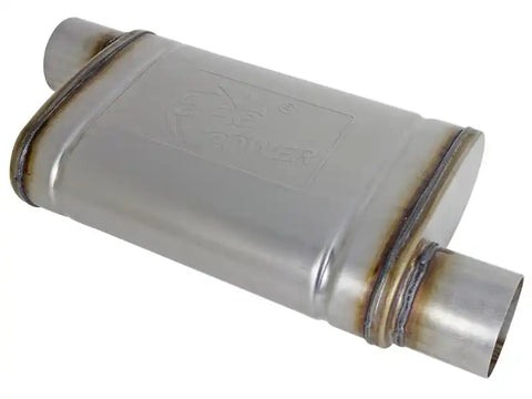 aFe 49M00030 MACH Force-Xp 409 SS Muffler 3in ID Offset/Offset x 4in H 9in W 14in L - Oval Body