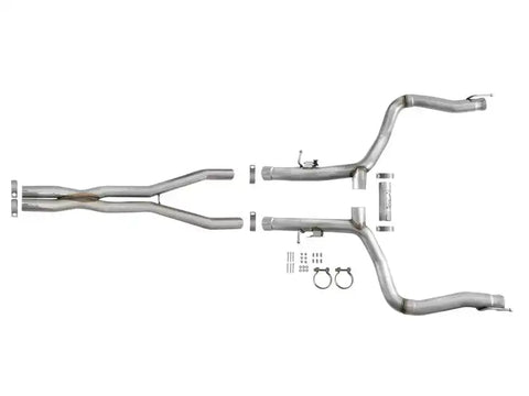 aFe 49-32070NM MACH Force-Xp 3in 304 SS Cat-Back Exhaust 15-20 Dodge Charger Hellcat V8-6.2L/6.4L w/o Muffler