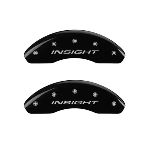MGP Front set 2 Caliper Covers Engraved Front Insight Black finish silver ch