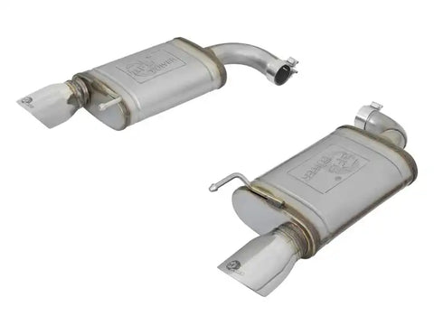 aFe 49-43085-P MACHForce XP 2.5in 409 Stainless Axle Back Exhaust w/Stainless Tips 15-17 Ford Mustang I4-2.3L