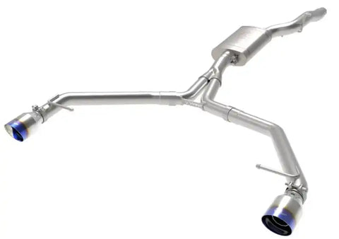 aFe 49-36437-L MACH Force-Xp 13-16 Audi Allroad L4 SS Axle-Back Exhaust w/ Blue Flame Tips