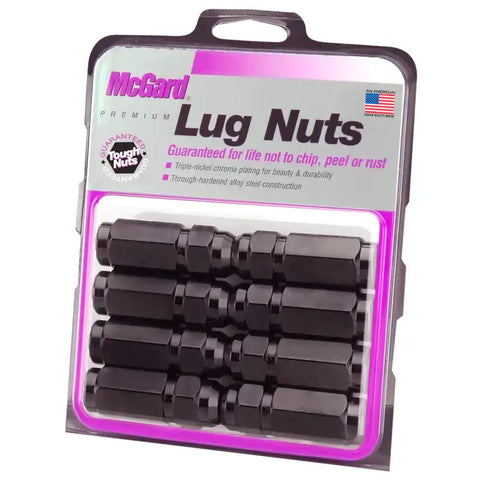 McGard Hex Lug Nut (Cone Seat / Duplex) 9/16-18 7/8 2.5in. Length (8-Pack) - Black