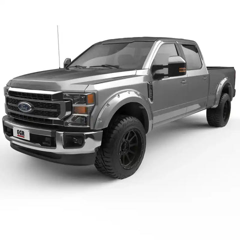 EGR 2017 Ford Super Duty Bolt-On Look Color Match Fender Flares - Set Ingot Silver