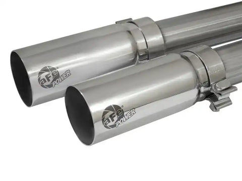 aFe 49-44062-P Rebel Series CB 3in Middle Side Exit SS Exht w/Polish Tips 09-16 Chevy Silverado/GMC Sierra 1500