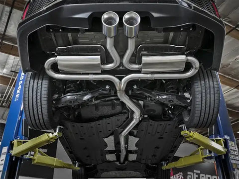aFe 49-36621-P Takeda 3in 304 SS Cat-Back Exhaust System w/Polished Tips 2017+ Honda Civic Si (4dr) I4 1.5L (t)
