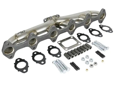 aFe 48-32019 Twisted Steel Header Turbo Manifold (T4) 98.5-02 Dodge Diesel Trucks L6 5.9L (td)