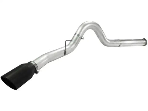 aFe 49-03055-B Atlas 5in DPF-Back Aluminized Steel Exh Sys Ford Diesel Trucks 11-14 v8-6.7L td wrinkled blk tip