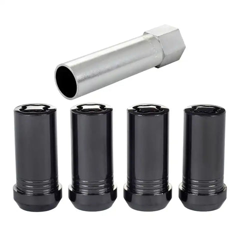 McGard Wheel Lock Nut Set - 4pk. (Tuner / Cone Seat) 1/2-20 13/16 Hex 1.60in. Length Black