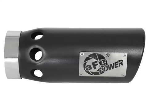 aFe 49T40501-B121 Power Intercooled Tip Stainless Steel - Black 4in In x 5in Out 12in L Bolt-On