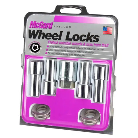 McGard Wheel Lock Nut Set - 4pk. (X-Long Shank) 7/16-20 / 13/16 Hex 2.165in. Length Chrome