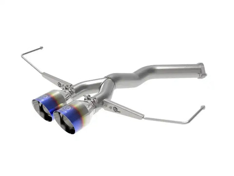 aFe 49-37012-L Takeda 3in-2.5in 304 SS Axle-Back Exhaust w/Blue Flame Tip 19-20 Hyundai Veloster I4-1.6L(t)