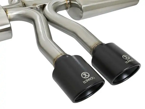 aFe 49-36621-B Takeda 3in 304 SS Cat-Back Exhaust System w/ Black Tips 2017+ Honda Civic Si (4dr) I4 1.5L (t)