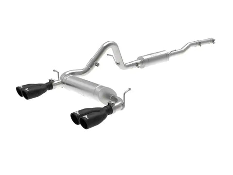 aFe 49-38087-B Vulcan Series 2.5in 304SS Cat-Back Exhaust 07-18 Jeep Wrangler (JK) V6-3.6/3.8L w/ Black Tips
