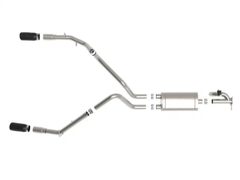 aFe 49-32081-B Gemini XV 3in 304 SS Cat-Back Exhaust 19-21 Ram 1500 V8 5.7L Hemi w/ Black Tips
