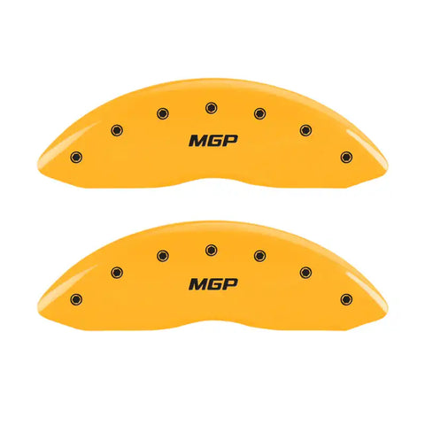 MGP 4 Caliper Covers Engraved Front & Rear MGP Yellow finish black ch