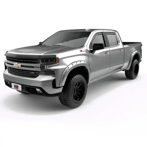 EGR 2019 Chevy 1500 Color Match Style Fender Flare - Set Switchblade Silver